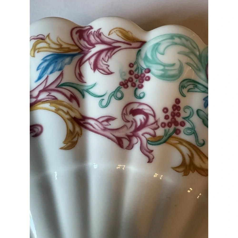 Vintage Elizabeth Arden Palais de Versailles Ceramic Fan Dish Vanity Tray
